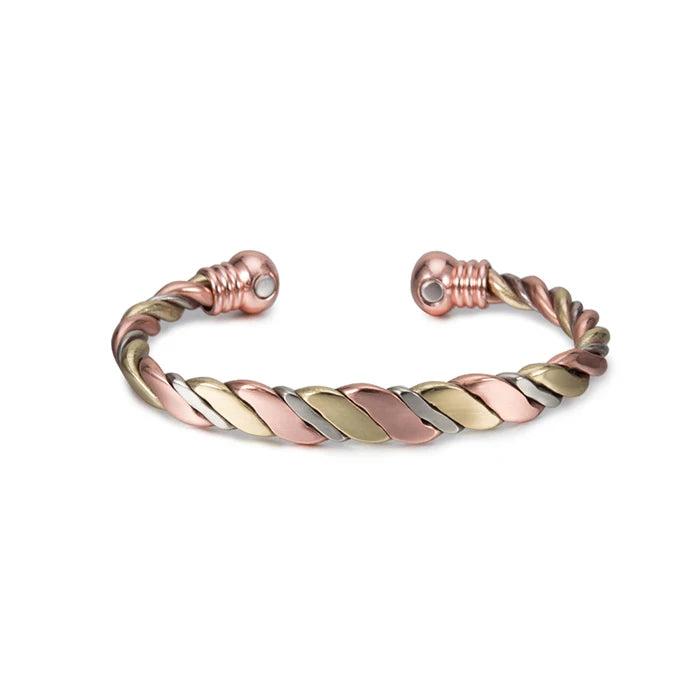 Magnetic Copper Bracelet Open Cuff Adjustable for Women