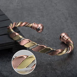 Magnetic Copper Bracelet Open Cuff Adjustable for Women