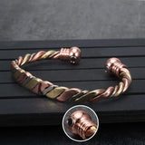 Magnetic Copper Bracelet Open Cuff Adjustable for Women