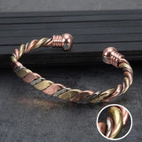 Magnetic Copper Bracelet Open Cuff Adjustable for Women