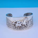 Cuty Ancient Silver Horse Bangle for Women