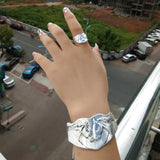 Cuty Ancient Silver Horse Bangle for Women