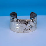 Cuty Ancient Silver Horse Bangle for Women