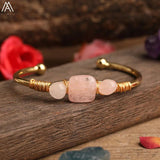 Quartz Stone Beads Bracelets Women Citrines Roses Quartz Chip Beads