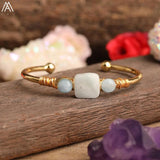 Quartz Stone Beads Bracelets Women Citrines Roses Quartz Chip Beads