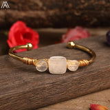 Quartz Stone Beads Bracelets Women Citrines Roses Quartz Chip Beads