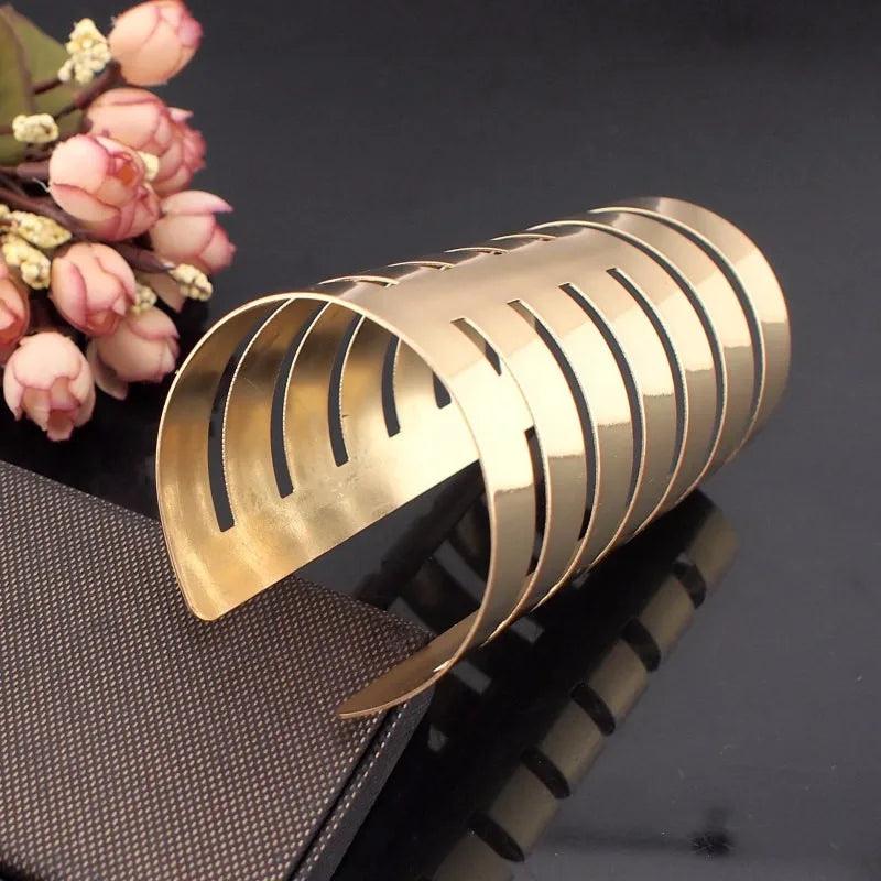 Women Large Alloy Opened Cuff Bangles Statement Jewelry BL298
