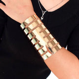 Women Large Alloy Opened Cuff Bangles Statement Jewelry BL298