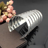 Women Large Alloy Opened Cuff Bangles Statement Jewelry BL298