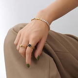 Stainless Steel Chain Bracelet Crystal Jewelry Metal Bracelet