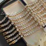 Stainless Steel Chain Bracelet Crystal Jewelry Metal Bracelet