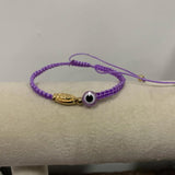 12Pcs St Benedict Pendant Pink Eye Bracelet Hand-woven Prayer Gift