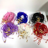 12Pcs St Benedict Pendant Pink Eye Bracelet Hand-woven Prayer Gift