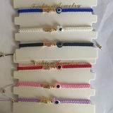 12Pcs St Benedict Pendant Pink Eye Bracelet Hand-woven Prayer Gift
