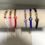 12Pcs St Benedict Pendant Pink Eye Bracelet Hand-woven Prayer Gift