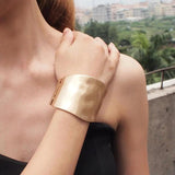 Punk Alloy Matte Finish Cuff Bangles Statement Bracelet Party Jewelry