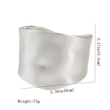 Punk Alloy Matte Finish Cuff Bangles Statement Bracelet Party Jewelry