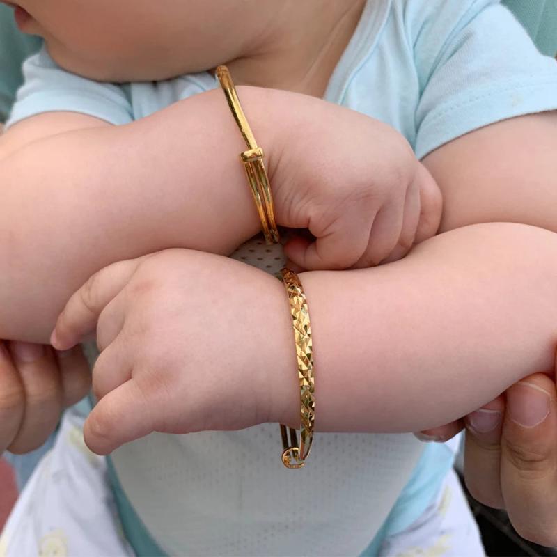 2pcs Baby Jewelry Adjustable Baby Bangles Bracelet B140