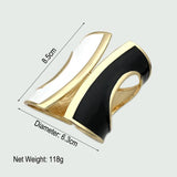 Oil-spot glaze Punk Big Cuff Bracelets Women Statement Bangles Tone Alloy