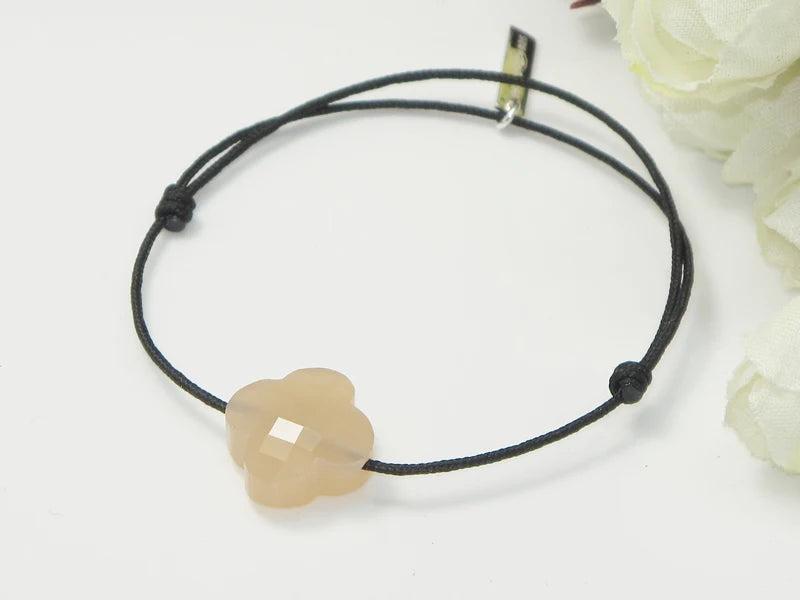 925 Sterling Silver Four Leaf Clover Women Bracelet PB023
