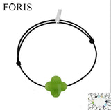 925 Sterling Silver Four Leaf Clover Women Bracelet PB023