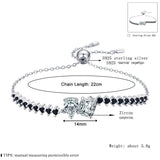 AWN Heart Silver Charm Bracelet Women Wedding Jewelry S012