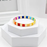 Macaron Colorblock Beaded Bracelet for Women