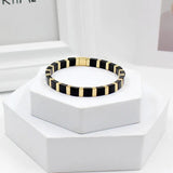 Macaron Colorblock Beaded Bracelet for Women
