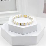 Macaron Colorblock Beaded Bracelet for Women