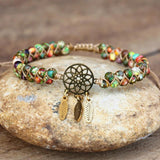 Stainless Steel Dream Catcher Beaded Bracelet Hope Wrap Jewelry