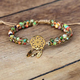 Stainless Steel Dream Catcher Beaded Bracelet Hope Wrap Jewelry