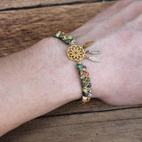 Stainless Steel Dream Catcher Beaded Bracelet Hope Wrap Jewelry