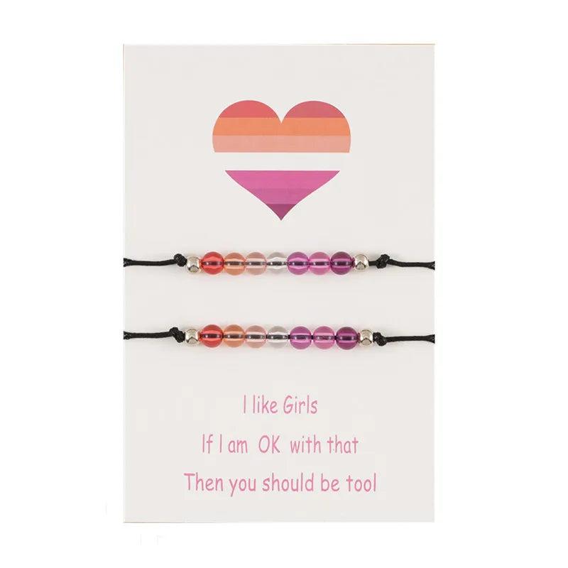 Rainbow LGBT Pride Bracelet Bisexual Pansexual Men Gay Lesbian Jewelry