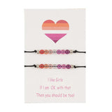 Rainbow LGBT Pride Bracelet Bisexual Pansexual Men Gay Lesbian Jewelry
