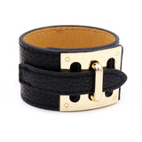 Kirykle Women Bracelet Wide Leather Bangle High Alloy Gift
