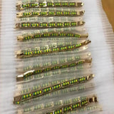 Stainless Steel Green Yellow Orula Bracelet Mix Beads Unisex Bangle