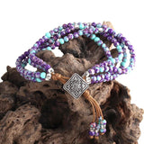Colorful Natural Stone Wrap Beaded Bracelet DropShip