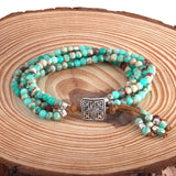 Colorful Natural Stone Wrap Beaded Bracelet DropShip