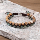 6mm Round Picture Jasper African Turquoise Stone Bracelet