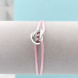 Stainless Steel Triple Ribbon Lace-Up Bracelet