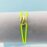 Stainless Steel Triple Ribbon Lace-Up Bracelet