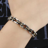 Stainless Steel Silicone Biker Bracelet Men Jewelry