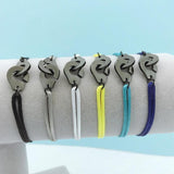 Rose Stainless Steel Handcuff Rope Bracelet Menottes Bijoux Corde Bracelet