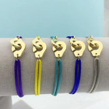 Rose Stainless Steel Handcuff Rope Bracelet Menottes Bijoux Corde Bracelet