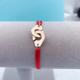 Rose Stainless Steel Handcuff Rope Bracelet Menottes Bijoux Corde Bracelet