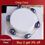 Cring Coco Freshwater Pearl Bracelet Women's Plated Chain & Link Bracelets