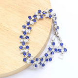 Green Stones 925 Stamp Dubai Bracelet Women Wedding Birthday Jewelry