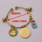 Islamic Ayatul Kursi Allah Copper Baby Child Bangles