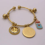 Islamic Ayatul Kursi Allah Copper Baby Child Bangles