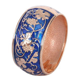 Hand-Painted High Polish Bangle Wide Classic Jewelry Bracelet